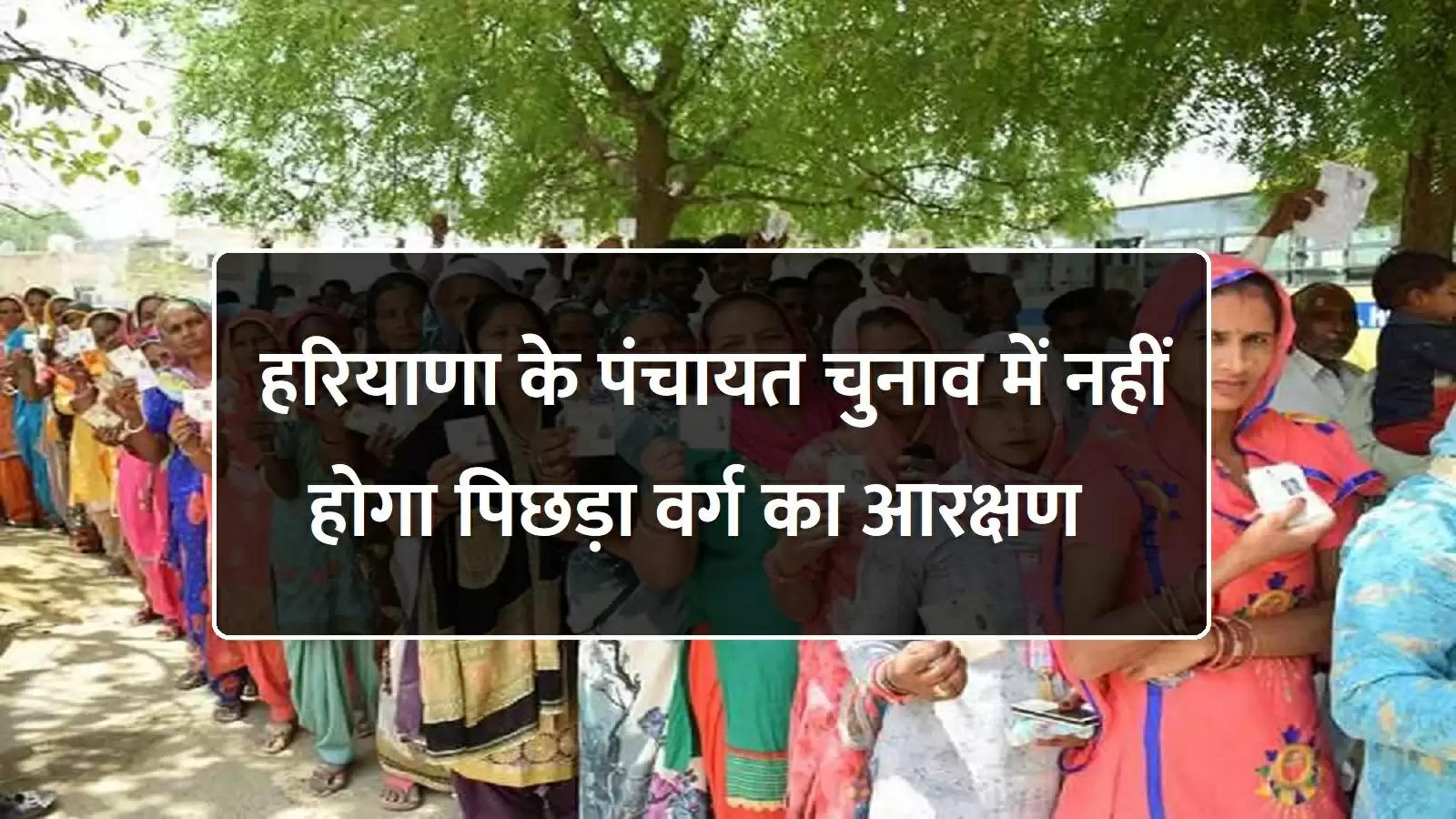 Haryana Panchayat Election: हरियाणा के पंचायत चुनाव में नहीं होगा पिछड़ा वर्ग का आरक्षण, ड्रा पर चुनाव आयोग ने लगाया ब्रेक